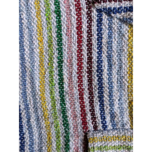 Textiles Frank's Adult Medium Baja Hoodie Made In Mexico Colorful Rainbow Woven - Picture 3 of 7